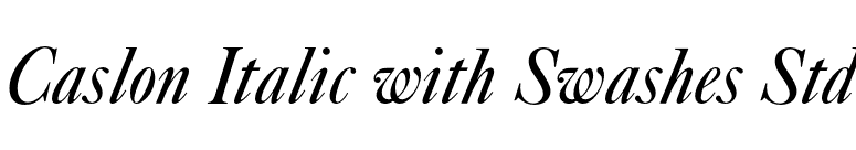 Caslon Italic with Swashes Std font preview