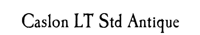 Caslon LT Std Antique font preview