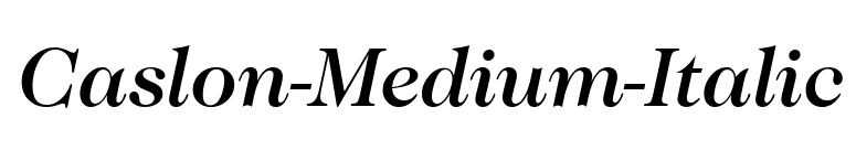 Caslon-Medium-Italic font preview