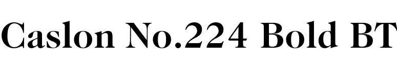 Caslon No.224 Bold BT font preview