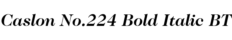 Caslon No.224 Bold Italic BT font preview