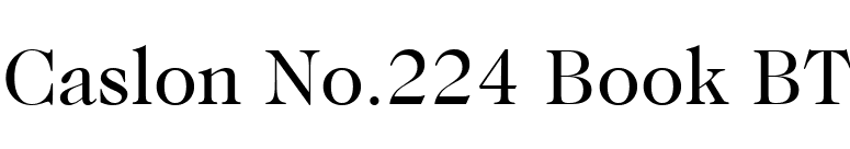 Caslon No.224 Book BT font preview