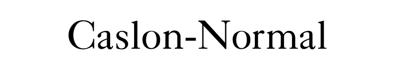 Caslon-Normal font preview
