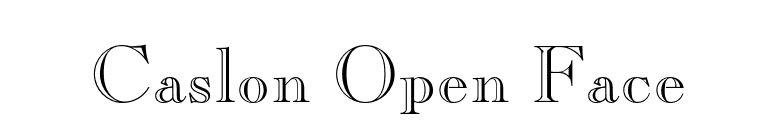 Caslon Open Face font preview