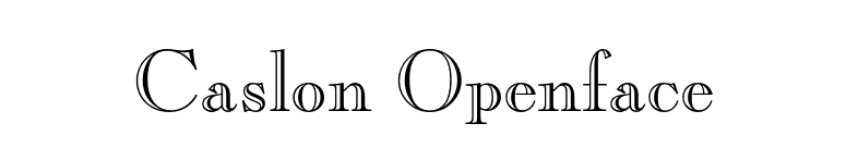 Caslon Openface font preview