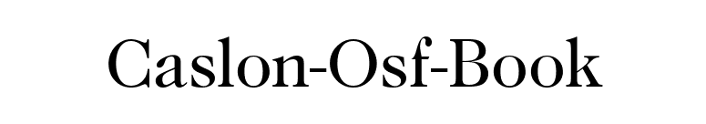 Caslon-Osf-Book font preview