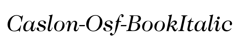 Caslon-Osf-BookItalic font preview