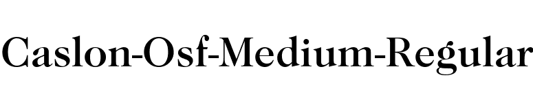 Caslon-Osf-Medium-Regular font preview