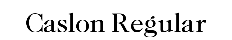 Caslon Regular font preview