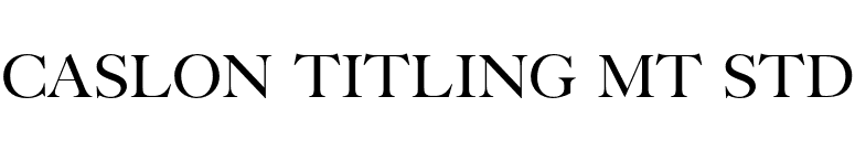 Caslon Titling MT Std font preview