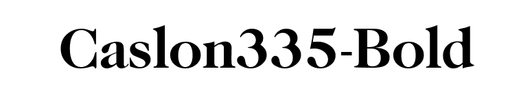 Caslon335-Bold font preview