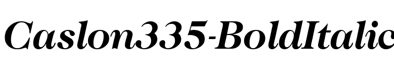 Caslon335-BoldItalic font preview