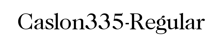 Caslon335-Regular font preview