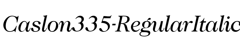 Caslon335-RegularItalic font preview