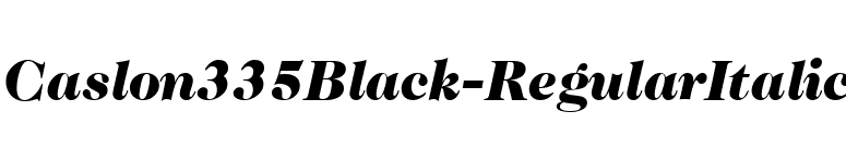 Caslon335Black-RegularItalic font preview