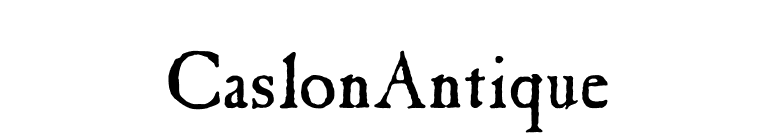 CaslonAntique font preview