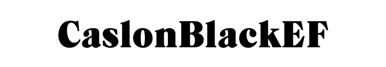 CaslonBlackEF font preview
