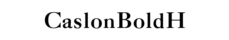 CaslonBoldH font preview