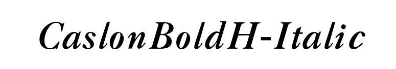 CaslonBoldH-Italic font preview