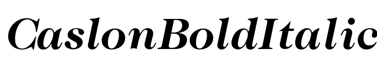 CaslonBoldItalic font preview