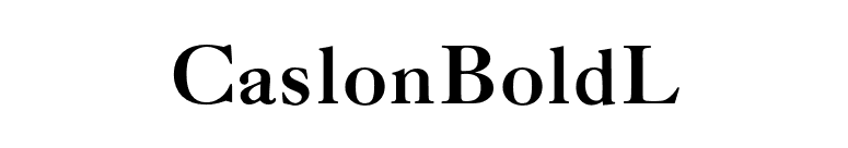CaslonBoldL font preview