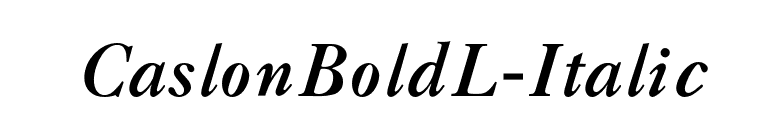 CaslonBoldL-Italic font preview