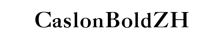 CaslonBoldZH font preview
