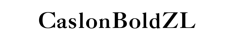 CaslonBoldZL font preview
