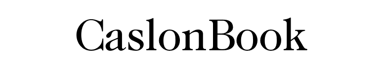 CaslonBook font preview