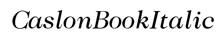 CaslonBookItalic font preview