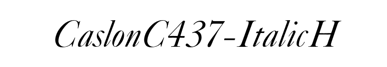 CaslonC437-ItalicH font preview