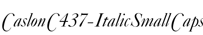 CaslonC437-ItalicSmallCaps font preview