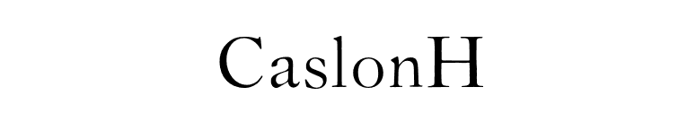 CaslonH font preview