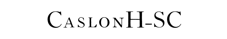 CaslonH-SC font preview