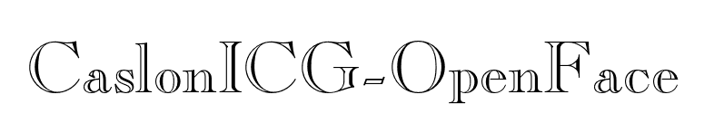 CaslonICG-OpenFace font preview