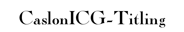 CaslonICG-Titling font preview