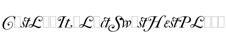 CaslonItalicSwashesPlain font preview