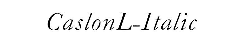 CaslonL-Italic font preview