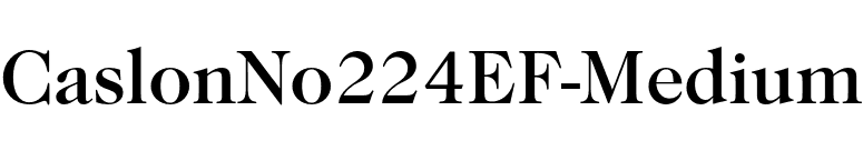CaslonNo224EF-Medium font preview
