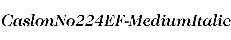 CaslonNo224EF-MediumItalic font preview