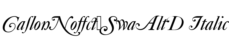 CaslonNo540SwaAltD Italic font preview