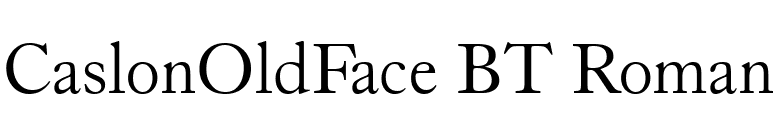 CaslonOldFace BT Roman font preview