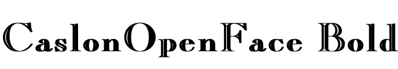 CaslonOpenFace Bold font preview