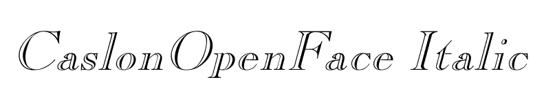 CaslonOpenFace Italic font preview