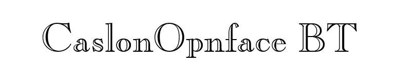 CaslonOpnface BT font preview