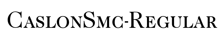 CaslonSmc-Regular font preview