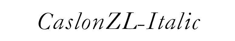 CaslonZL-Italic font preview