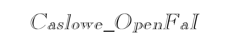 Caslowe_OpenFaI font preview