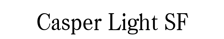 Casper Light SF font preview