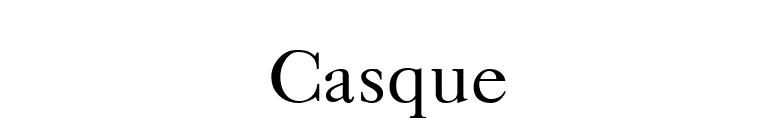 Casque font preview